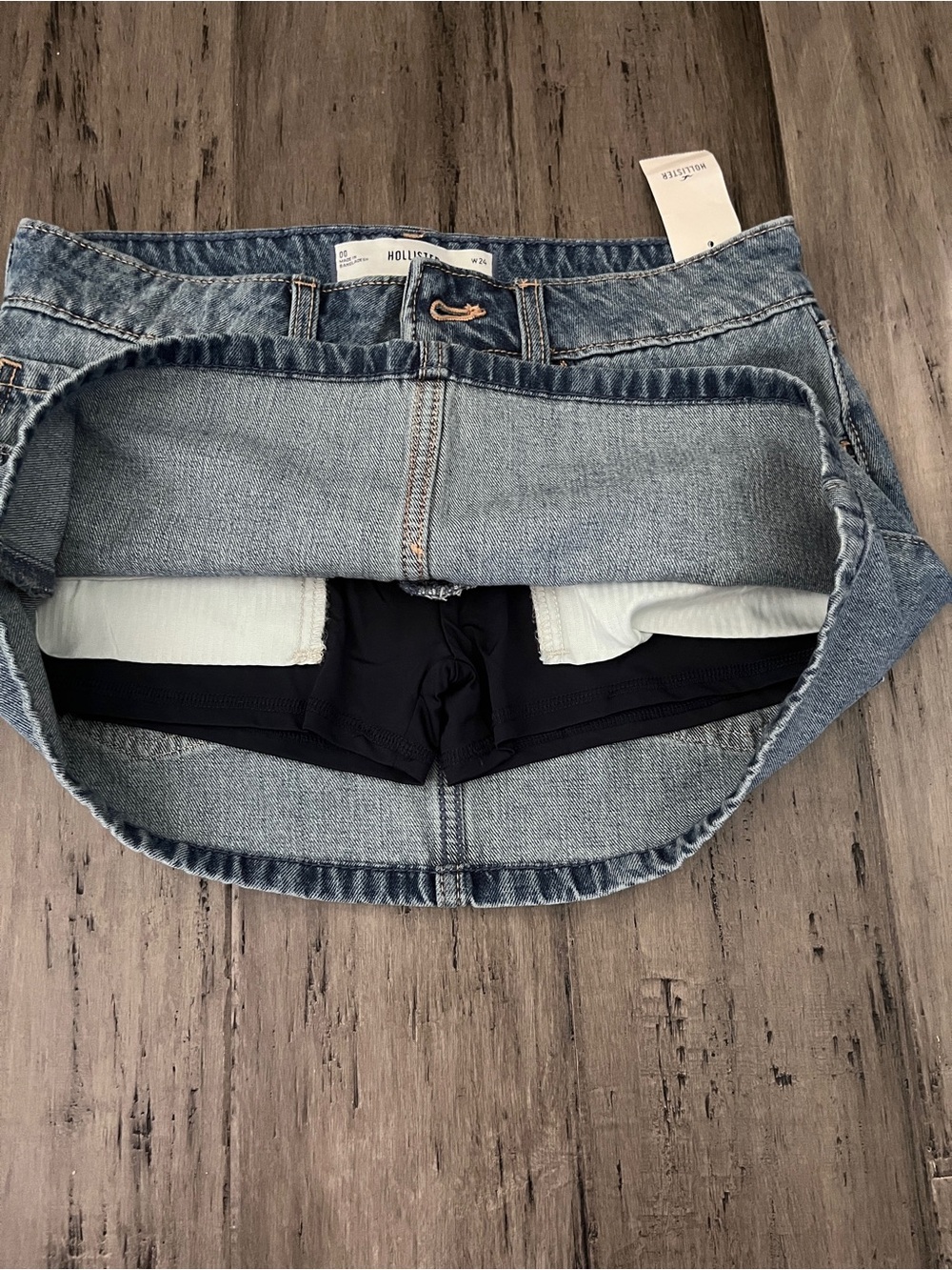 Hollister Light Blue Denim Mini Skirt - Picture 2 of 7